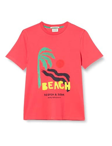 Scotch & Soda Women's Regular fit Front Artwork T-Shirt, Evening Black, im Sale